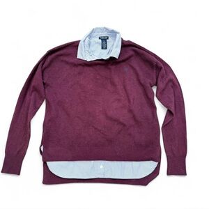 U.S. Polo Assn. Men's Burgundy Crewneck Sweater